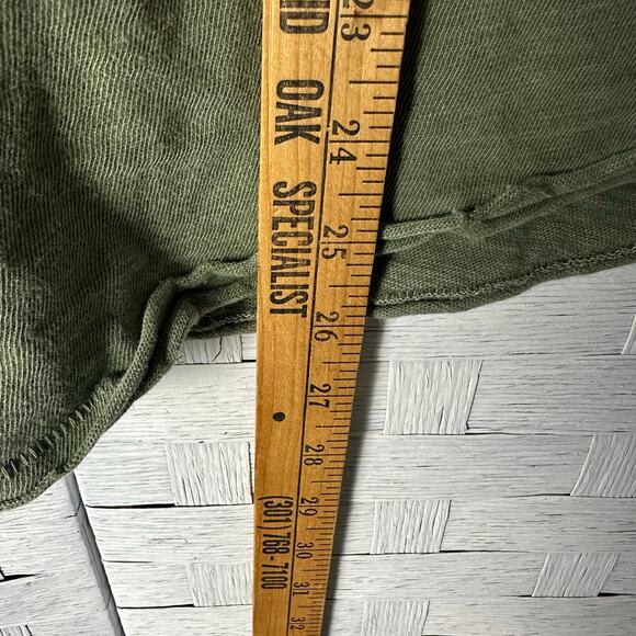 Lucky Brand Henley top Hunter Green distressed Y2K style grunge cozycore ￼ - Picture 6 of 7